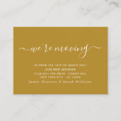 Eenvoudige Manuscript Verandering van Adres Informatiekaartje (Voorkant)