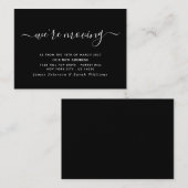 Eenvoudige Manuscript Verandering van Adres Informatiekaartje (Voorkant / Achterkant)