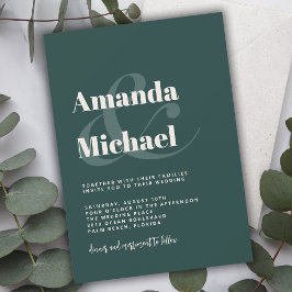 Eenvoudige maragdgroene moderne minimalistische br kaart