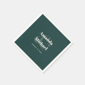 Eenvoudige maragdgroene moderne minimalistische br servet (Hoek)