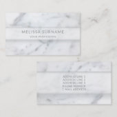 Eenvoudige Marble Texture look & Custom Name & Inf Visitekaartje (Voorkant / Achterkant)