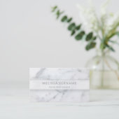 Eenvoudige Marble Texture look & Custom Name & Inf Visitekaartje (Staand voorkant)