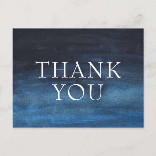 Eenvoudige Marine Blauw Modern Business Briefkaart (Voorkant)