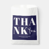 Eenvoudige Marine Blauw Vet Chic Dank u bruiloft Bedankzakje (Voorkant)
