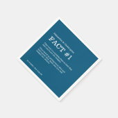 Eenvoudige Marine blauw Wit bruiloft Feit Servet (Hoek)