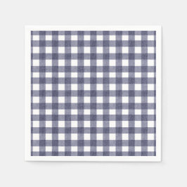 Eenvoudige marine gingham servet