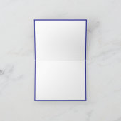 Eenvoudige marineblauw en witte monogram notitiekaartje (Binnen)