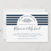 Eenvoudige marineblauw handtand met de knoop kaart (Voorkant)