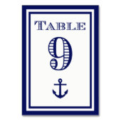 Eenvoudige marineblauw ingelijste ankertafel Kaart (Voorkant)