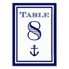 Eenvoudige marineblauw ingelijste ankertafel Kaart