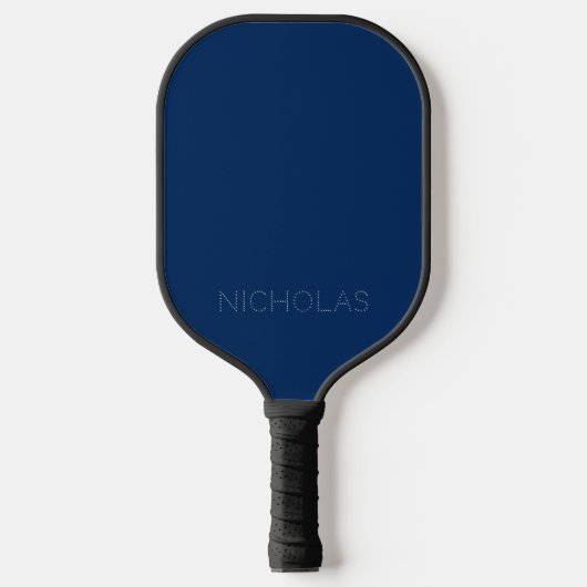 Eenvoudige marineblauw monogram naam pickleball paddle (Voorkant)