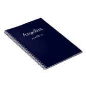 Eenvoudige marineblauw, speciaal aangepast, voeg J Notitieboek (Rechterzijde)