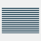 Eenvoudige marineblauwe kerstbomen gemengd inpakpapier vel (Voorkant 3)