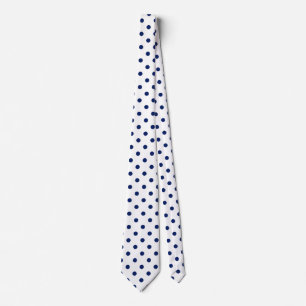 Eenvoudige marineblauwe polka stip stropdas