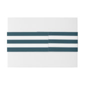 Eenvoudige marineblauwe strepen uitnodigingen wikkel (Achterkant Voorbeeld)