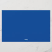 Eenvoudige marineblauwminimalistische monogram 2 g briefpapier (Achterkant)