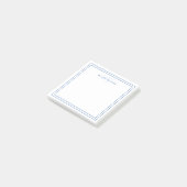Eenvoudige marineblauwminimalistische monogram 2 g post-it® notes (Schuin)