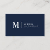 Eenvoudige marineminimultistische Visitekaartjes (Voorkant)