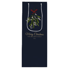 Eenvoudige marinemistletoe Gift Bag Wijn Cadeautas