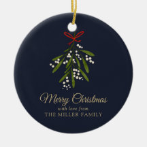 Eenvoudige marinemistletoe kerstfoto