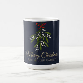 Eenvoudige marinemistletoe Kerstmis Koffiemok