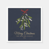 Eenvoudige marinemistletoe Kerstmis Servet (Voorkant)