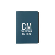 Eenvoudige marinemonogram en witte muurmonogram