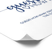 Eenvoudige marinescalligrafie Raad hoeveel teken Poster (Hoek)