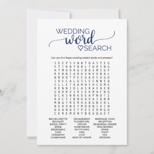 Eenvoudige marinescalligrafie zei hij dat ze het s kaart (Achterkant)