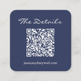 Eenvoudige marinesultaatbruinkoolcode QR-code Informatiekaartje