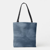 Eenvoudige marmer Blue Subtle Marble Modern Monogr Tote Bag (Achterkant)
