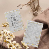 Eenvoudige marmer Grey and Gold Wedding to do List Notitiekaartje