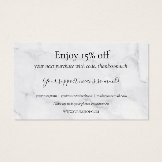 Eenvoudige marmer - Hartelijk dank voor de Kaart v (Achterkant)