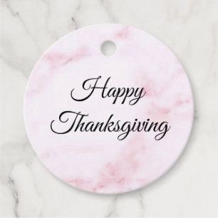 eenvoudige marmer - minimale logo voor Thanksgivin Bedankjes Labels