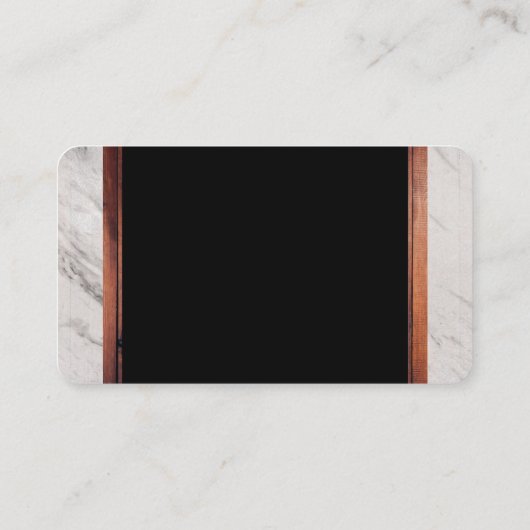 Eenvoudige Marmeren Houten Afwerking voor Zakelijk Visitekaartje (Achterkant)