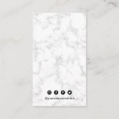 Eenvoudige Marmeren QR Code Modern Visitekaartje (Achterkant)