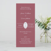 Eenvoudige Maroon gepersonaliseerde bruiloft uitno Save The Date (Staand voorkant)
