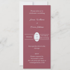 Eenvoudige Maroon gepersonaliseerde bruiloft uitno Save The Date