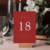 Eenvoudige Maroon Kerstmis Bruiloft Kaart