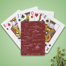 Eenvoudige Maroon Wiskunde vergelijkingen formules Pokerkaarten