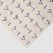 Eenvoudige Martini Glass Modern  Roze Blauw Tissuepapier (Detail)