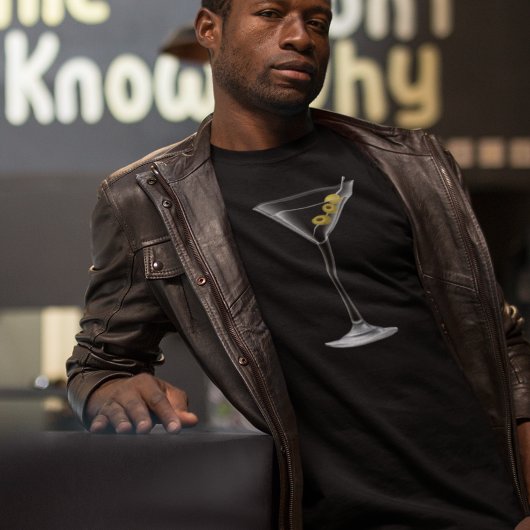 Eenvoudige Martini glazen cocktail T-shirt