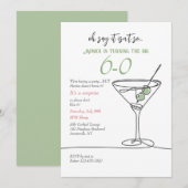 Eenvoudige Martini uitnodiging (Voorkant / Achterkant)