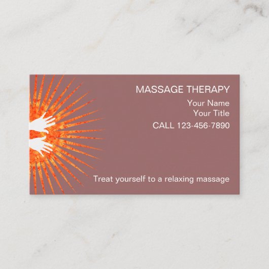 Eenvoudige massage Visitekaartjes (Voorkant)