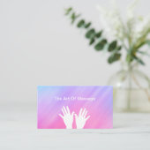 Eenvoudige Massage Visitekaartjes Handen Ontwerp (Staand voorkant)