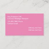Eenvoudige Massage Visitekaartjes Handen Ontwerp (Achterkant)
