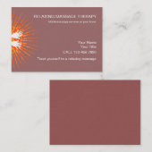 Eenvoudige massage-Visitekaartjes Visitekaartje (Voorkant / Achterkant)