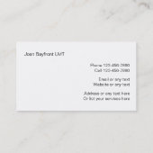 Eenvoudige massage-Visitekaartjes Visitekaartje (Achterkant)