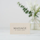 Eenvoudige massagetherapeut visitekaartje (Staand voorkant)