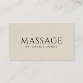 Eenvoudige massagetherapeut visitekaartje (Voorkant)